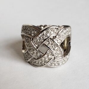 Elegant Silver Braided Ring